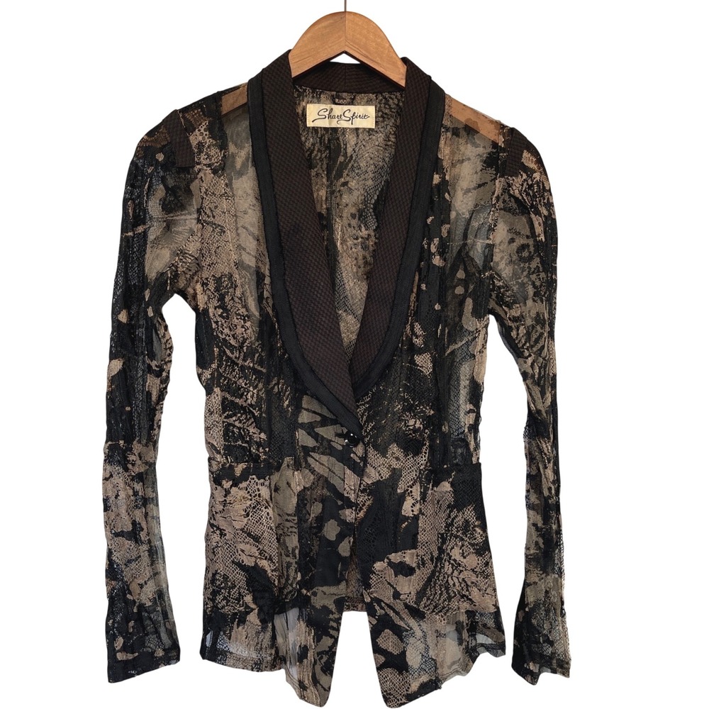 Share Spirit Victorian Sheer Tule Blazer S Avant Garde Whimsy Japanese Archive